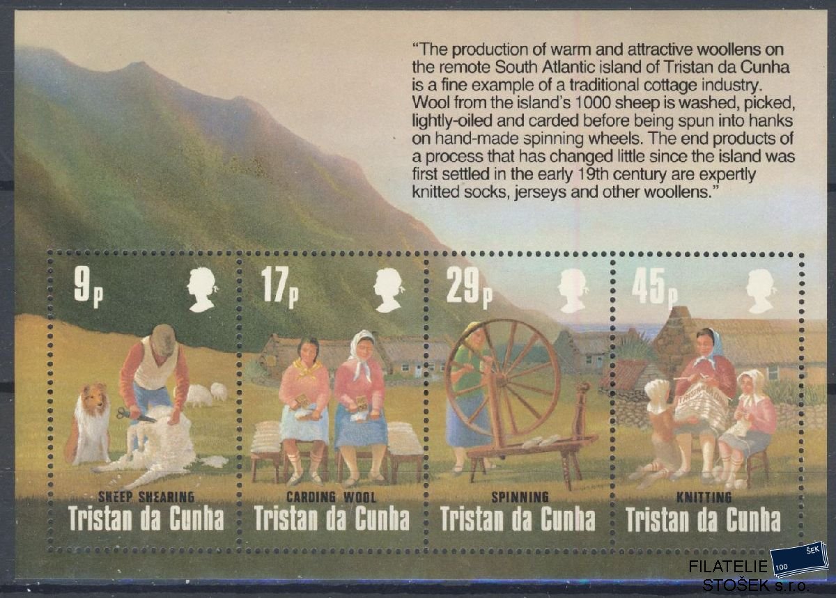 Tristan da Cunha známky Mi Blok 16