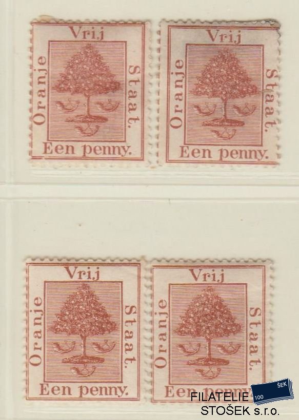 Oranje Staat známky Mi 1 - Sestava KVP