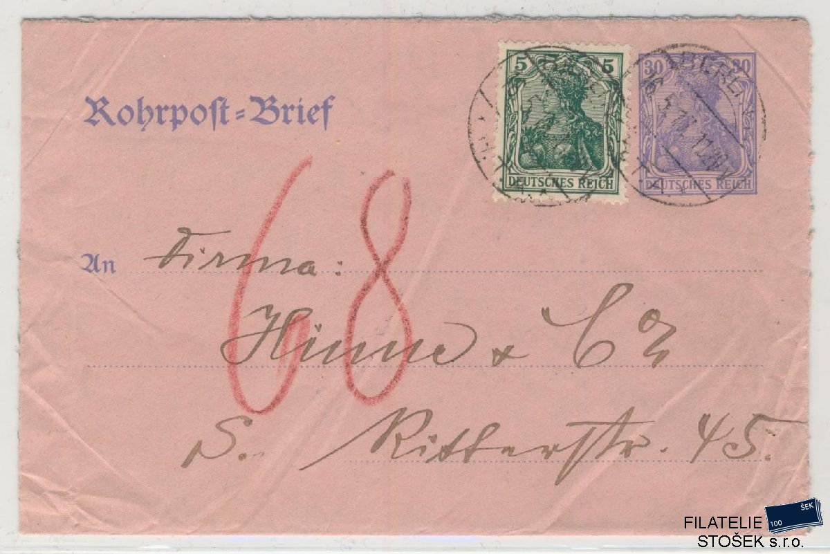 Deutsches Reich celistvosti - Rohrpost Brief - Berlín -