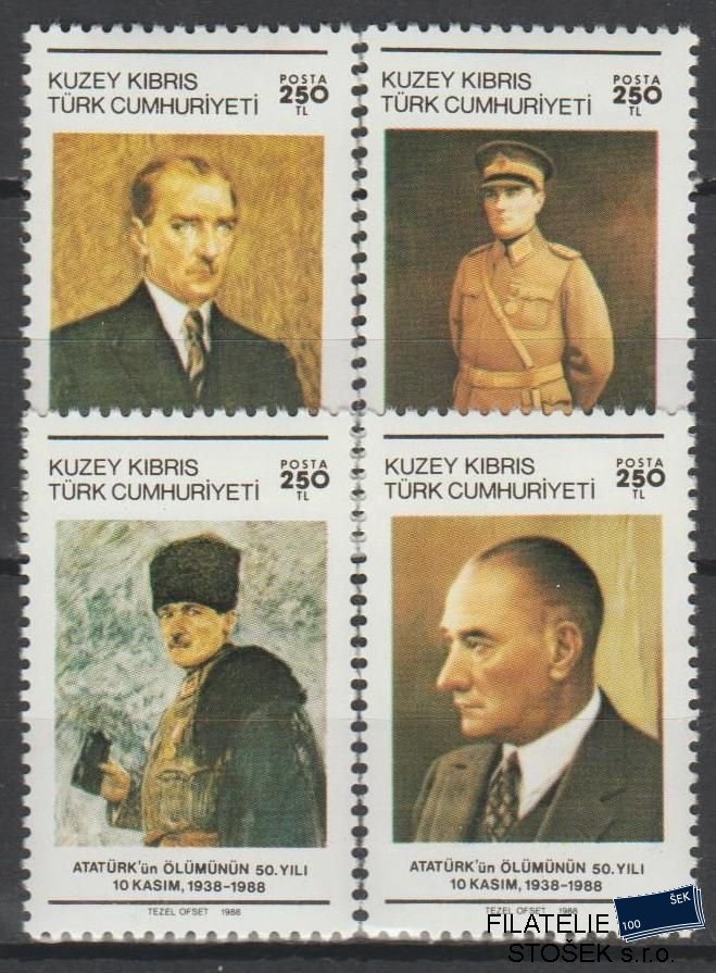 Turecký Kypr známky Mi 241-44