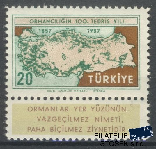 Turecko známky Mi 1531 Zf1