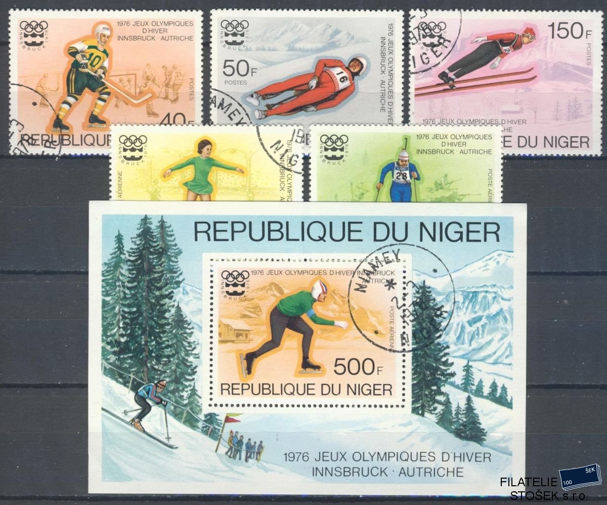Niger známky Mi 506-10+Bl.12
