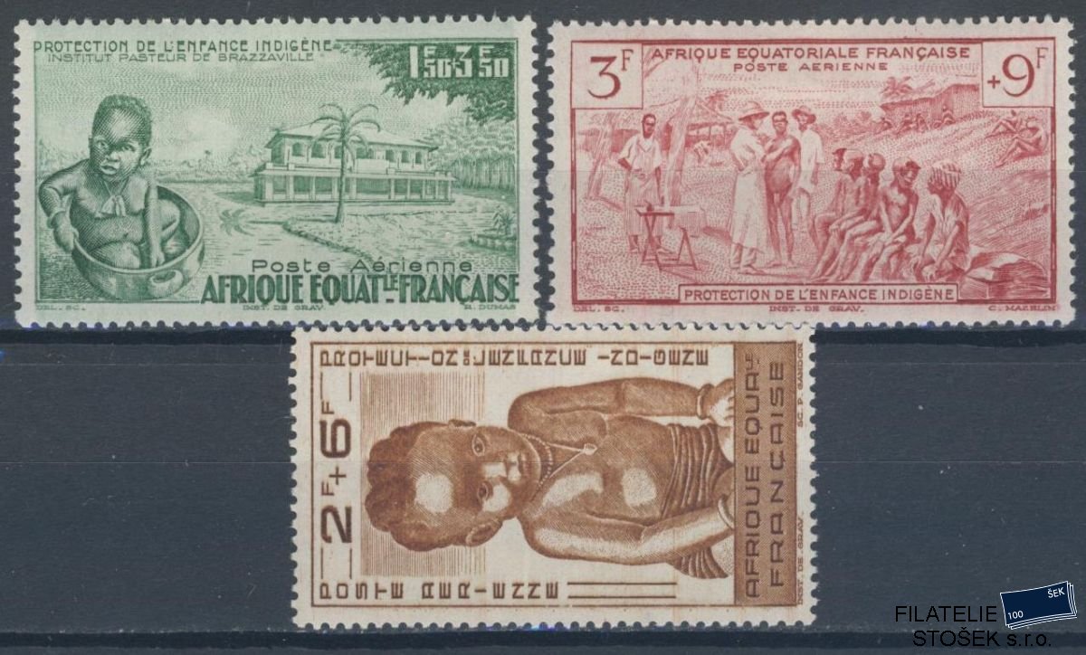 Afrique équatoriale známky Yv PA 10-12