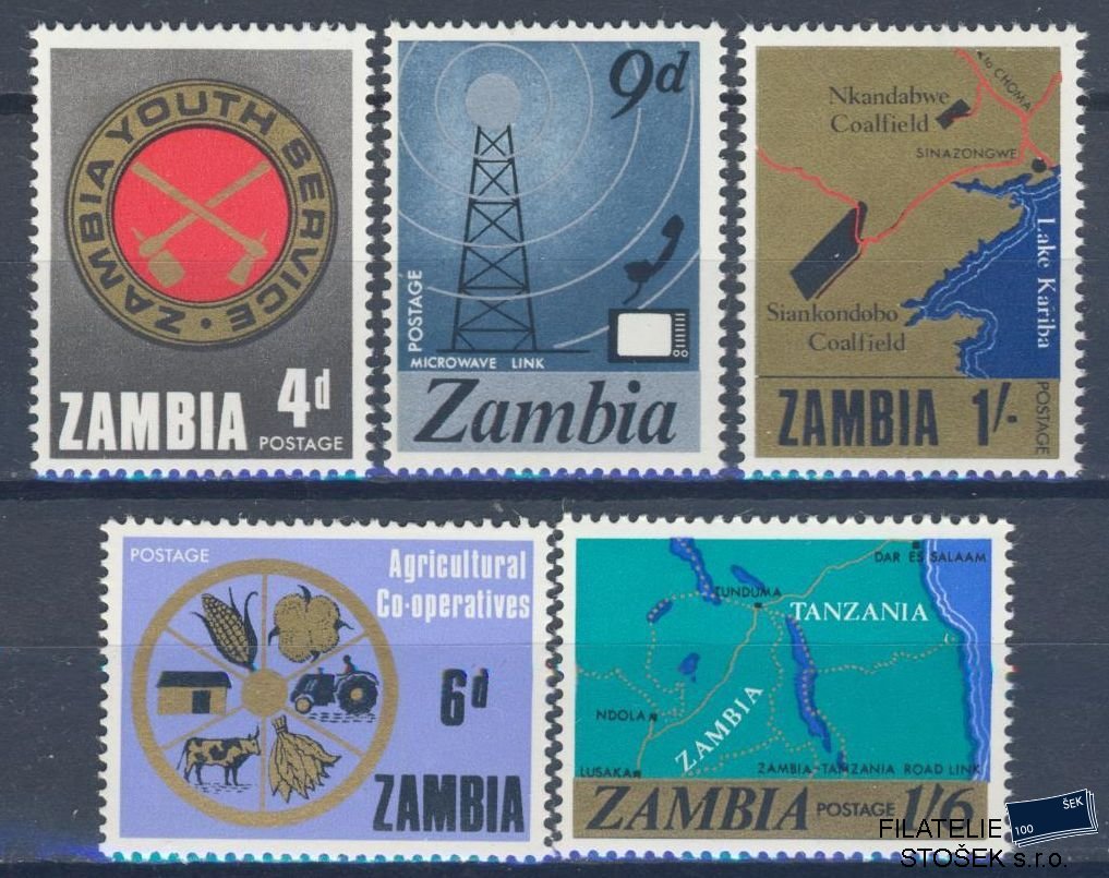 Zambia známky Mi 34-38