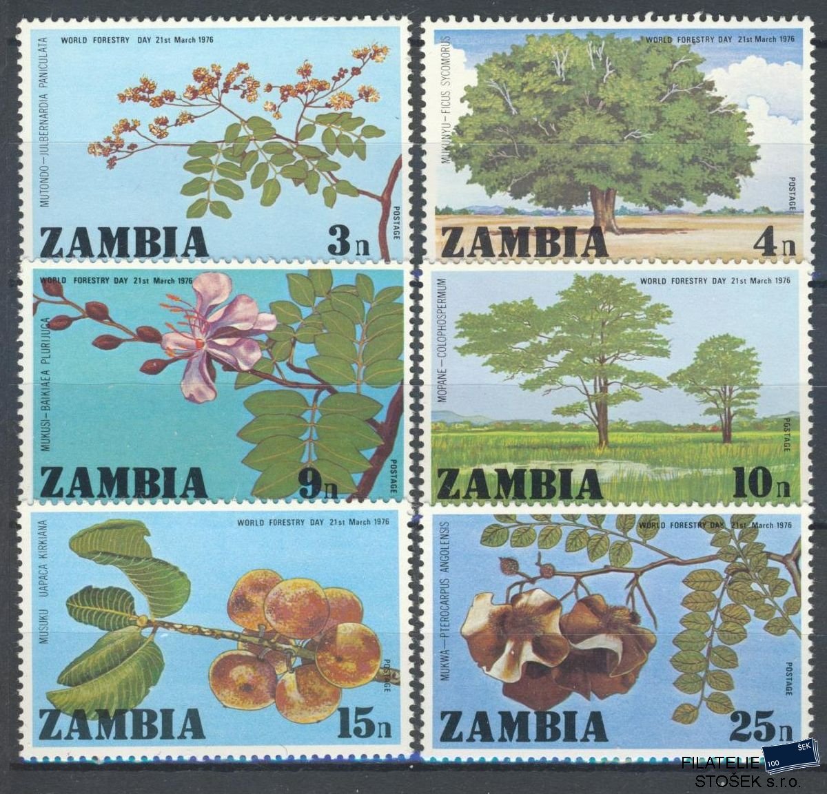 Zambia známky Mi 162-67