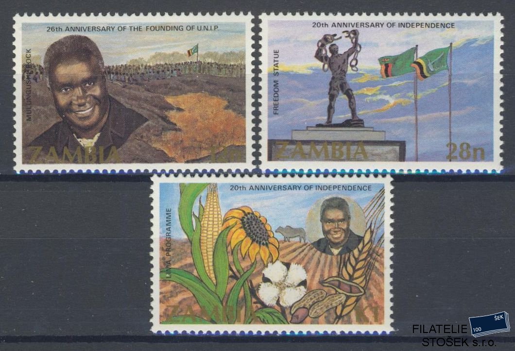 Zambia známky Mi 322-24