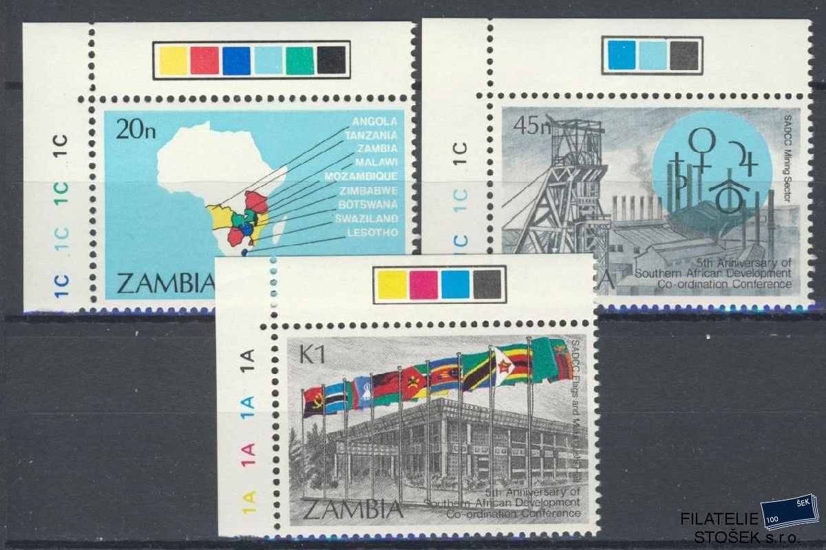 Zambia známky Mi 334-36