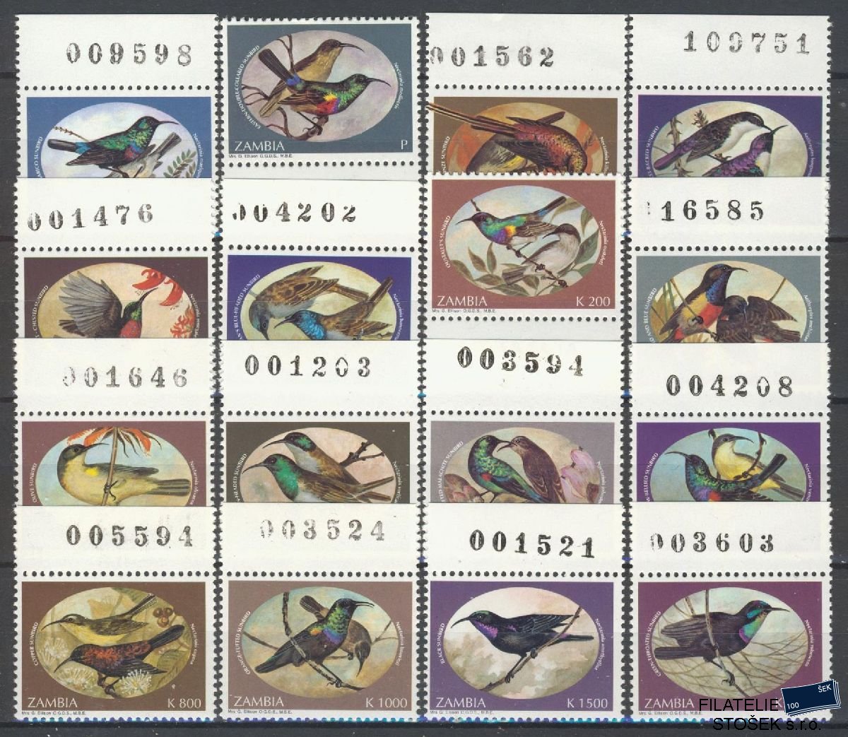 Zambia známky Mi 625-40