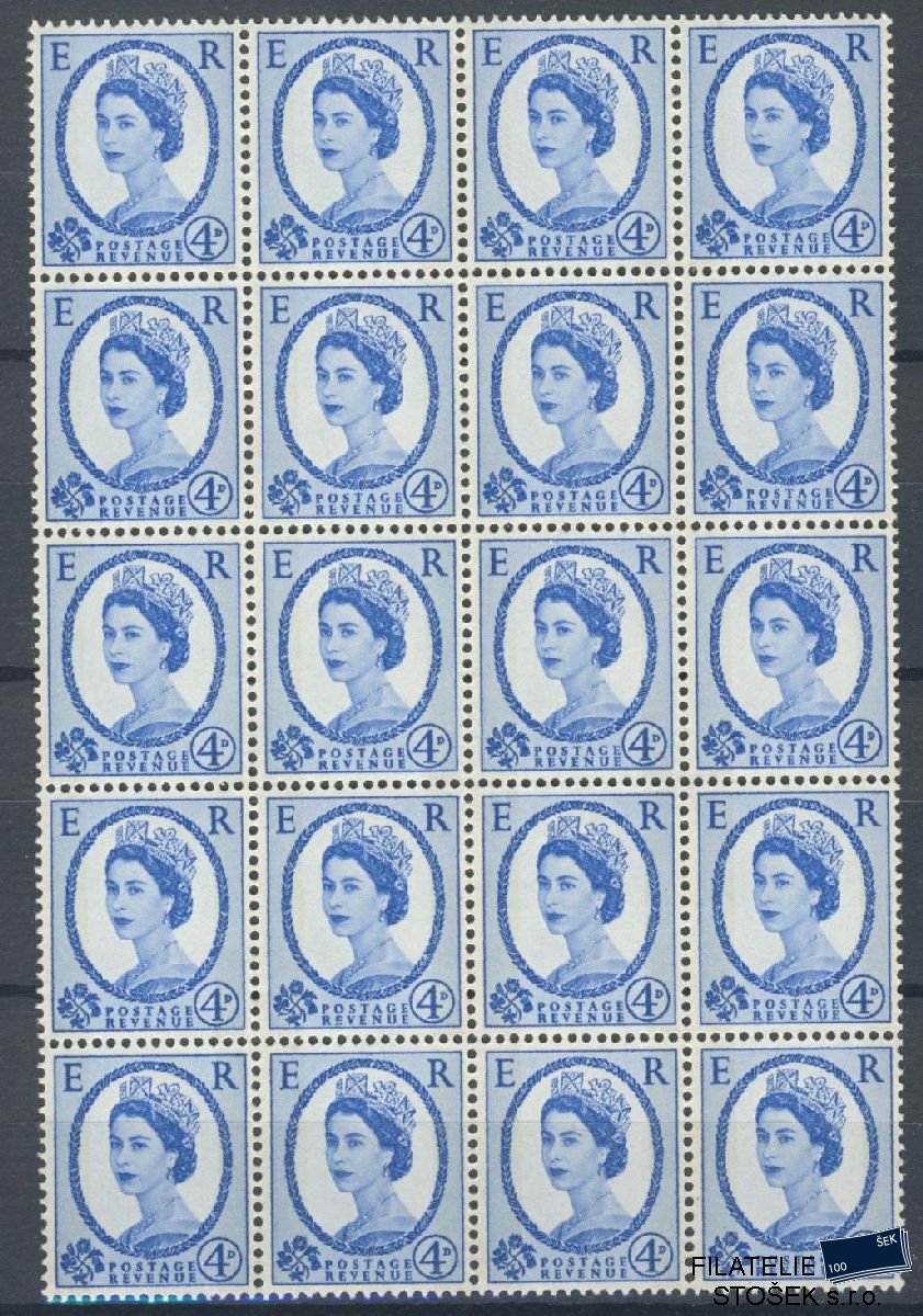 Anglie známky 324 20 Blok
