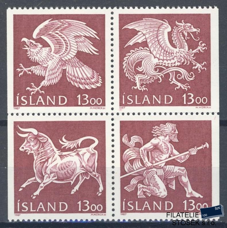 Island známky Mi 674-77