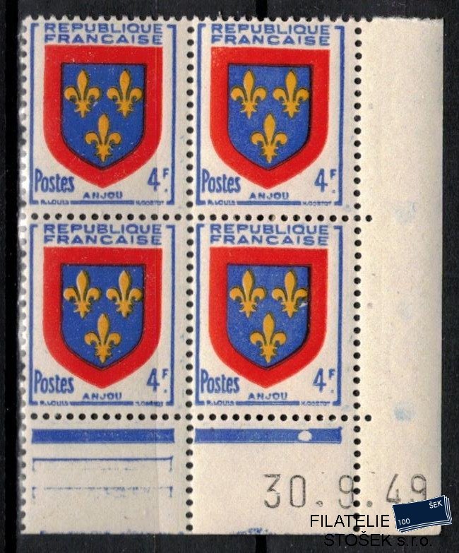 Francie známky Yv 838  30.9.1949