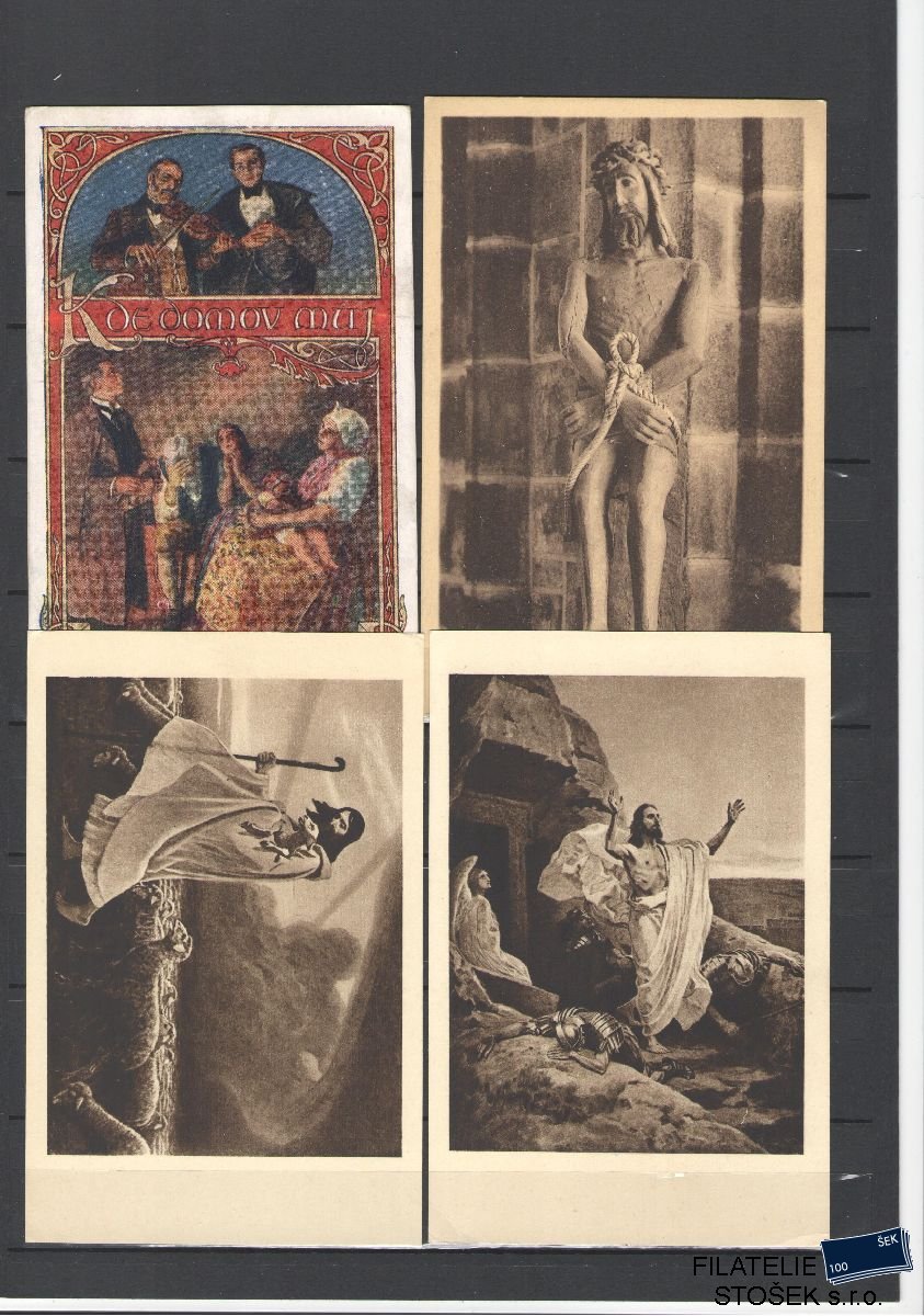 Partie pohlednic - Dějiny, Umění