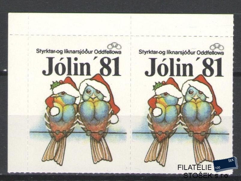 Island známky Mi Jól 1981 2 Páska