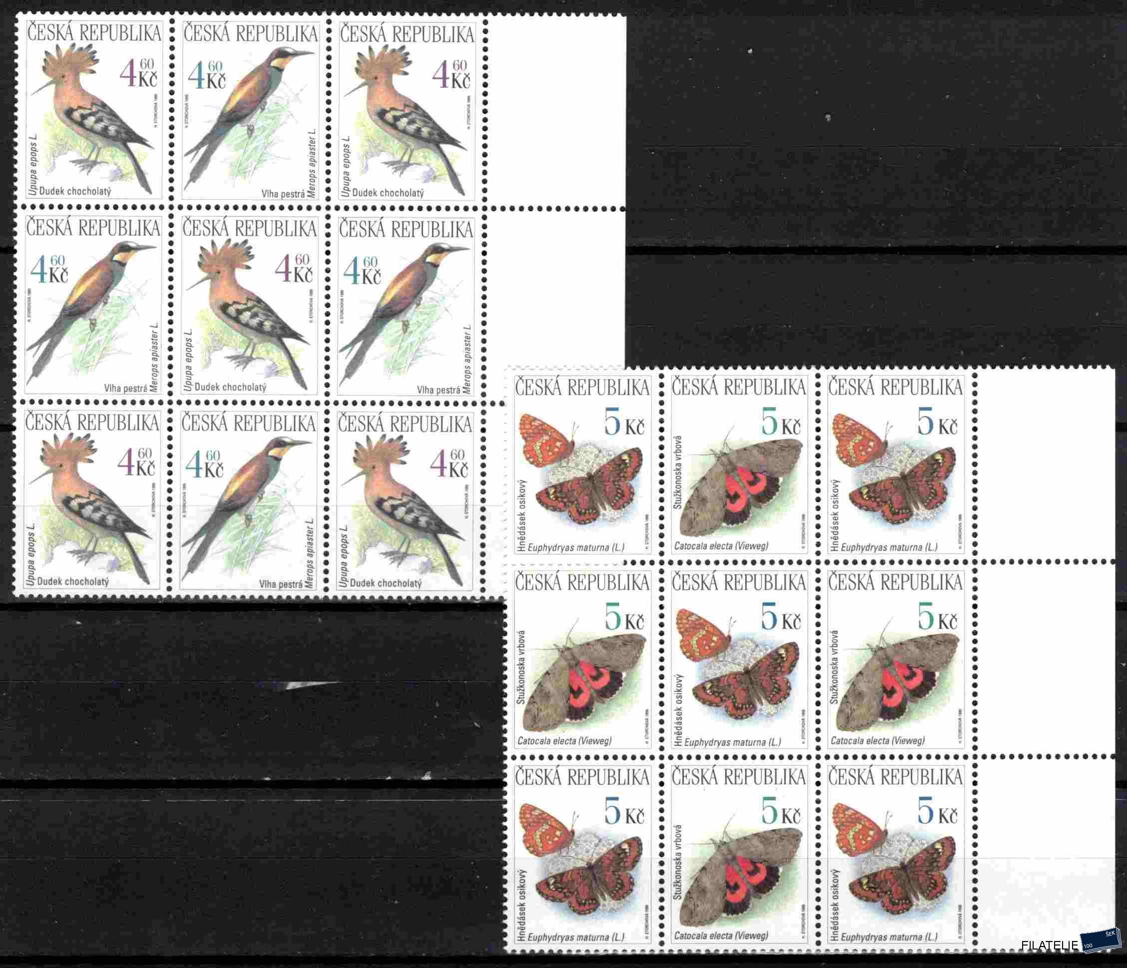 Česká republika známky 209-12 9-ti bloky