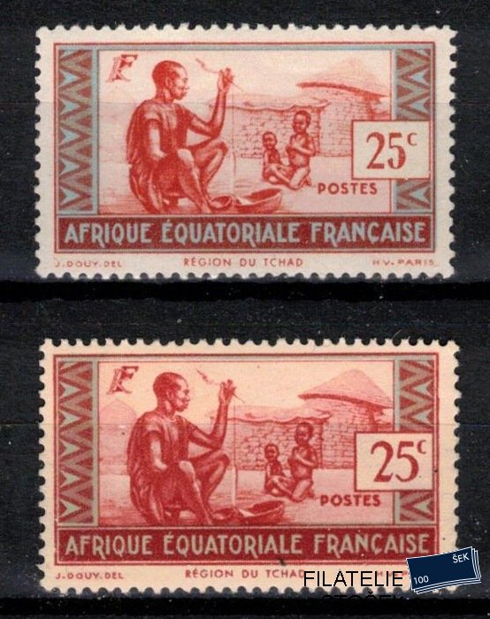 Afrika Equatoriale známky Yv 40+40A sestava známek