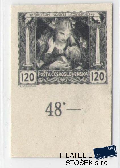 ČSR I známky 32 Zt - Černotisk - Kartonový papír