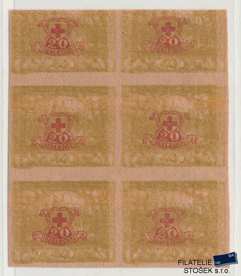 ČSR I známky 170 Zt - Růžový papír - Na zadní straně přetisk A + NV 2 - 6 Blok