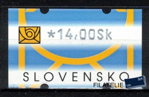 Slovensko známky AT II hodnota 14 Sk světlý tisk