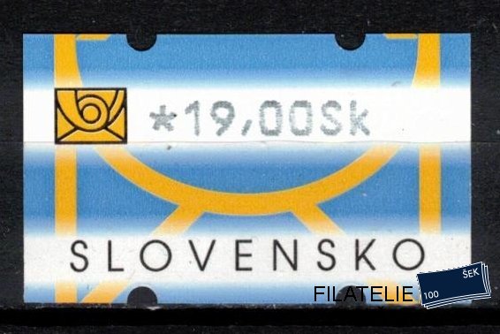 Slovensko známky AT II hodnota 19 Sk světlý tisk