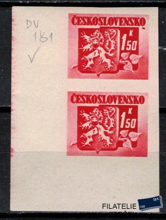 Československo známky 365 DV ZP 181 Dvoupáska