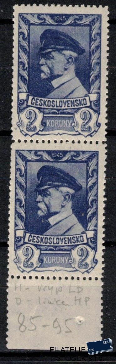 Československo známky 386 DV 85 a 95 Dvoupáska