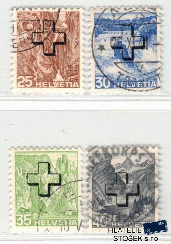Švýcarsko známky Mi D 33 ex sestava známek