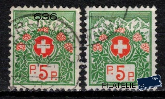 Švýcarsko známky Mi DFA 11 I+II