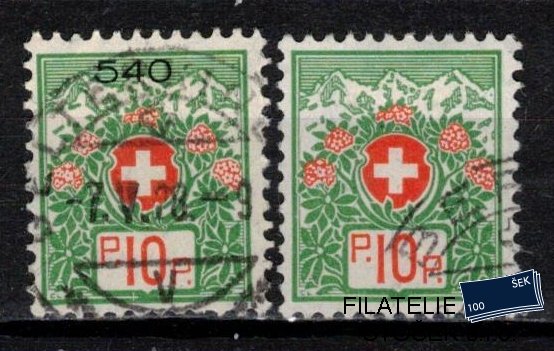 Švýcarsko známky Mi DFA 12 I+II