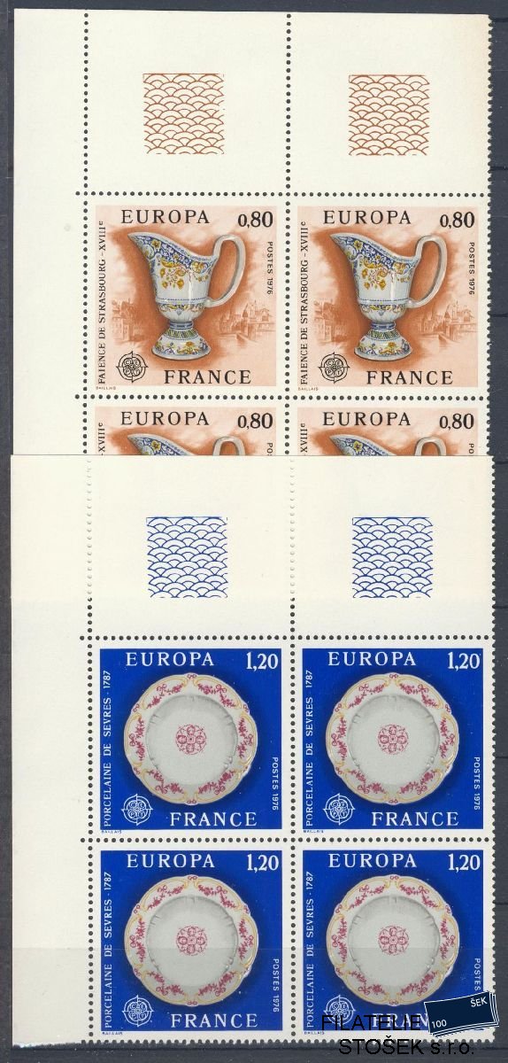 Francie známky Mi 1961-62 4 Blok