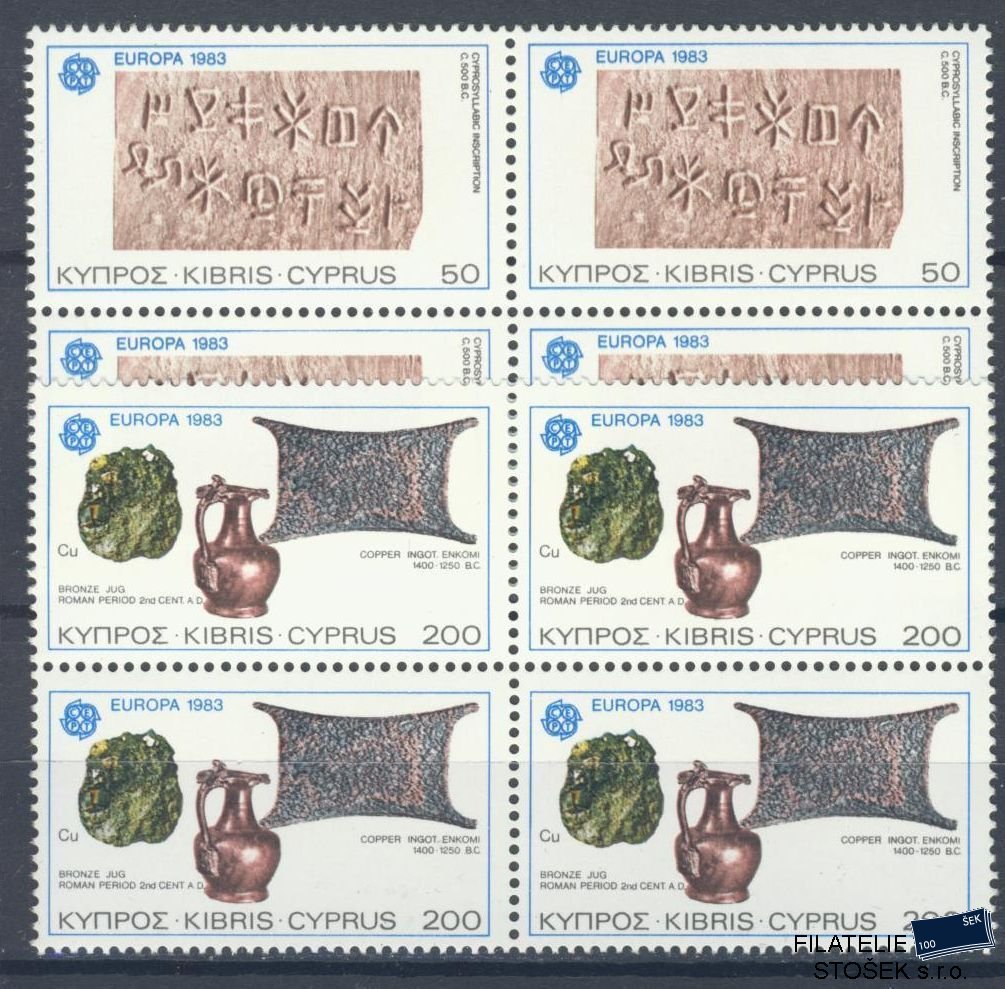 Kypr známky Mi 582-83 4 Blok