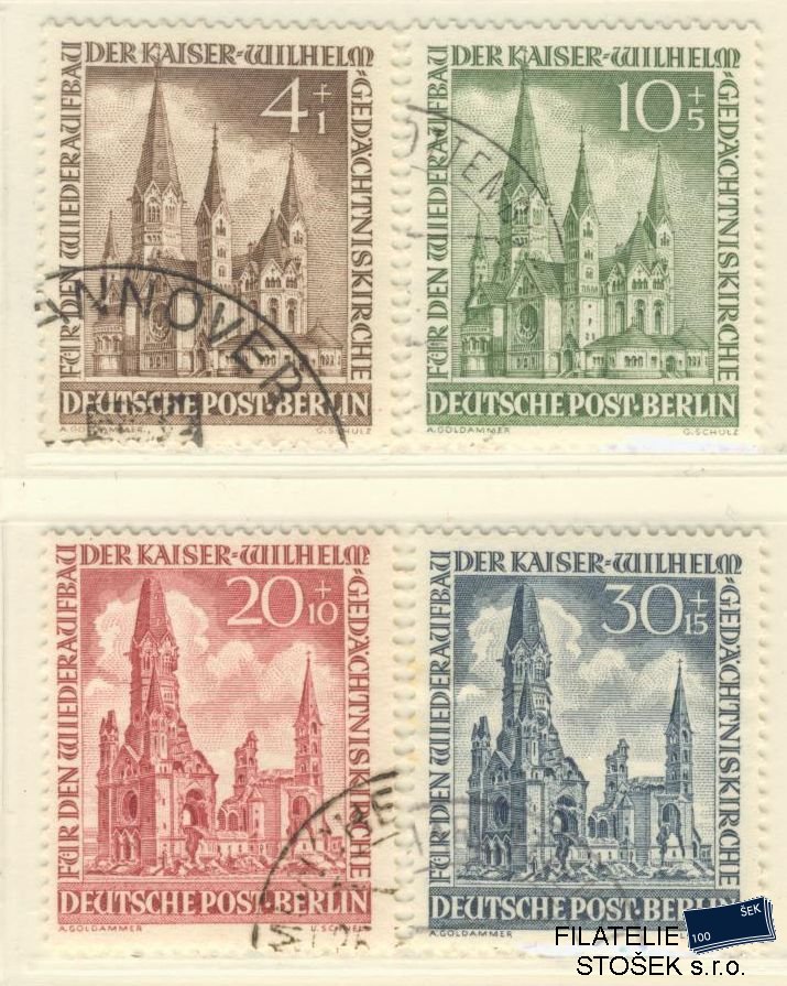 Berlín známky Mi 106-109 Razítka z ochoty