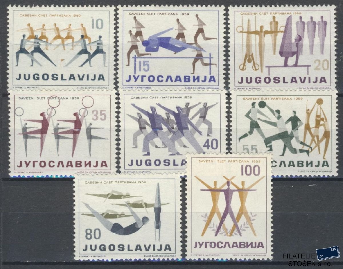 Jugoslávie známky Mi 900-907