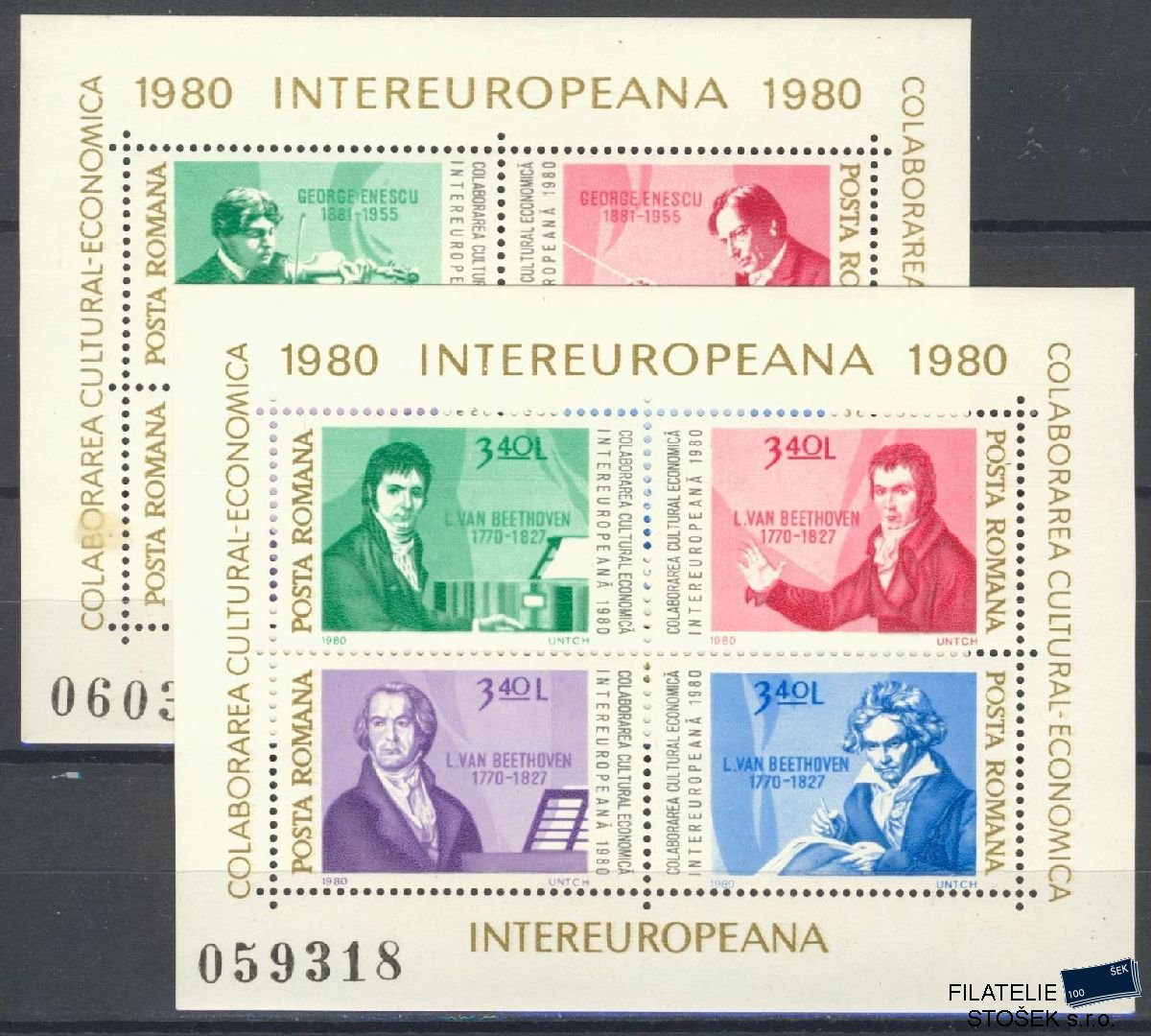 Rumunsko známky Mi Blok 169-70