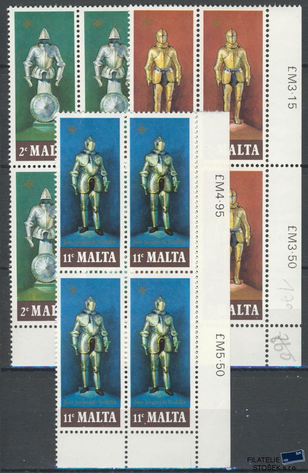 Malta známky Mi 542-44 4 Blok