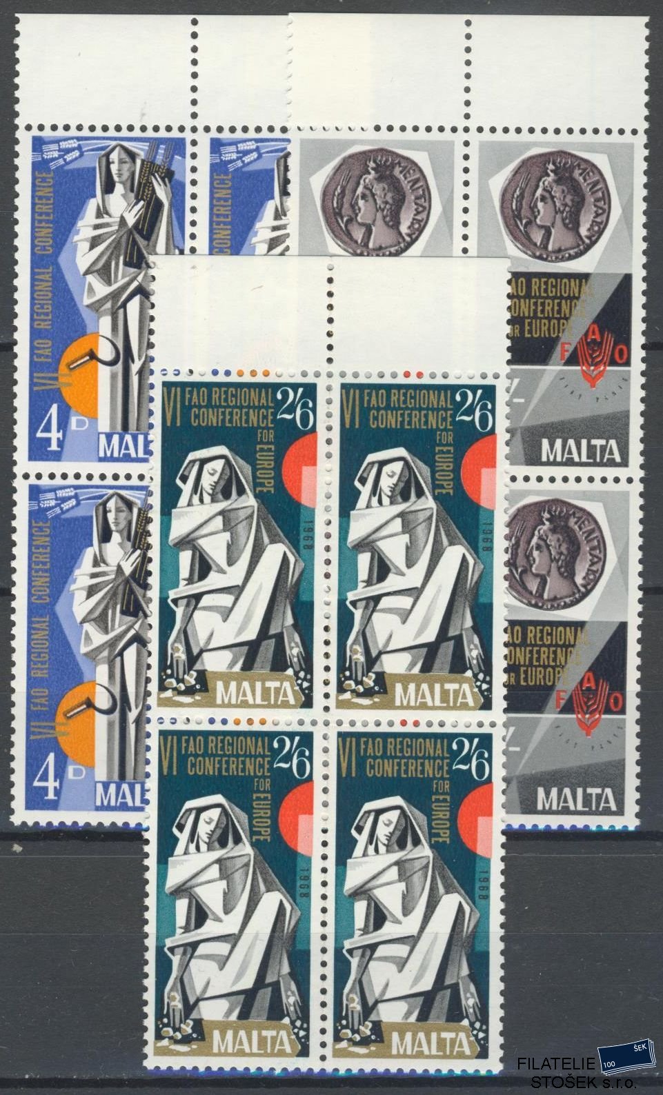 Malta známky Mi 383-85 4 Blok