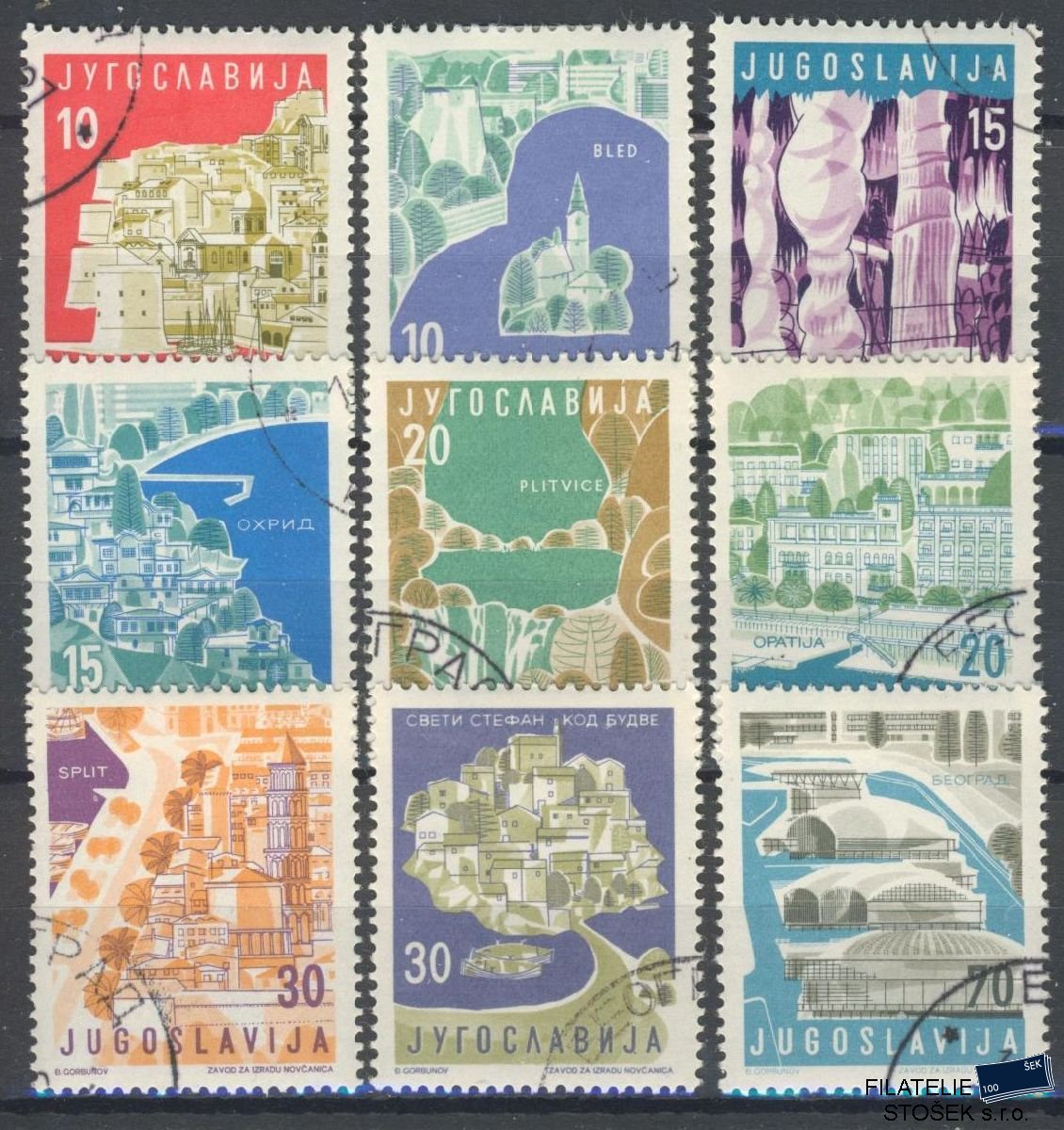Jugoslávie známky Mi 871-79