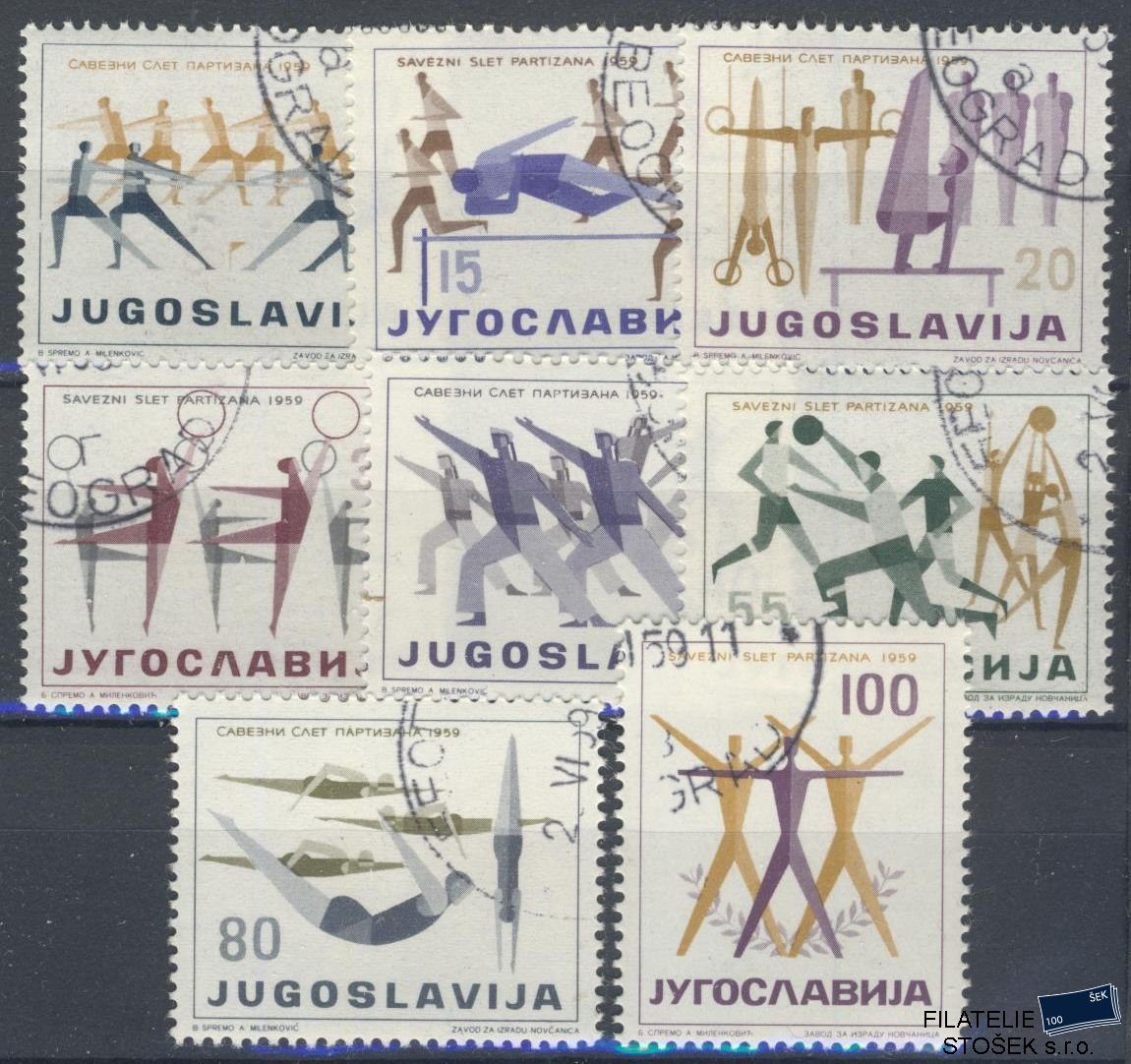 Jugoslávie známky Mi 900-7