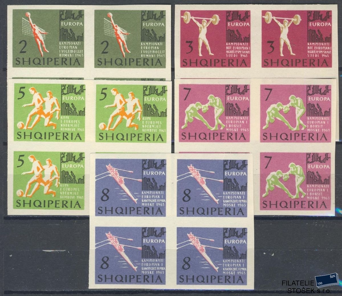 Albánie známky Mi 768-72 4 Blok
