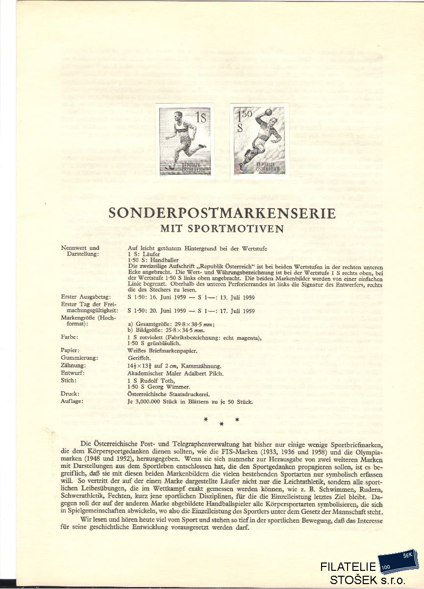 Rakousko známky Černotisky Mi 1069-70