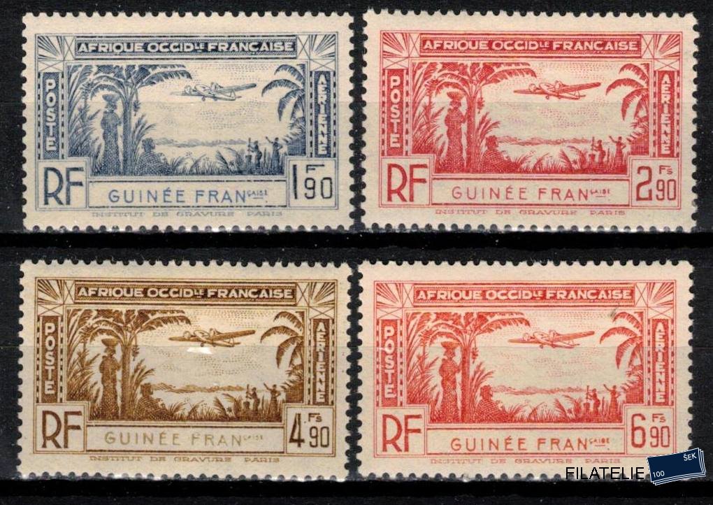 Guinée známky Yv PA 1-2+4-5 sestava známek