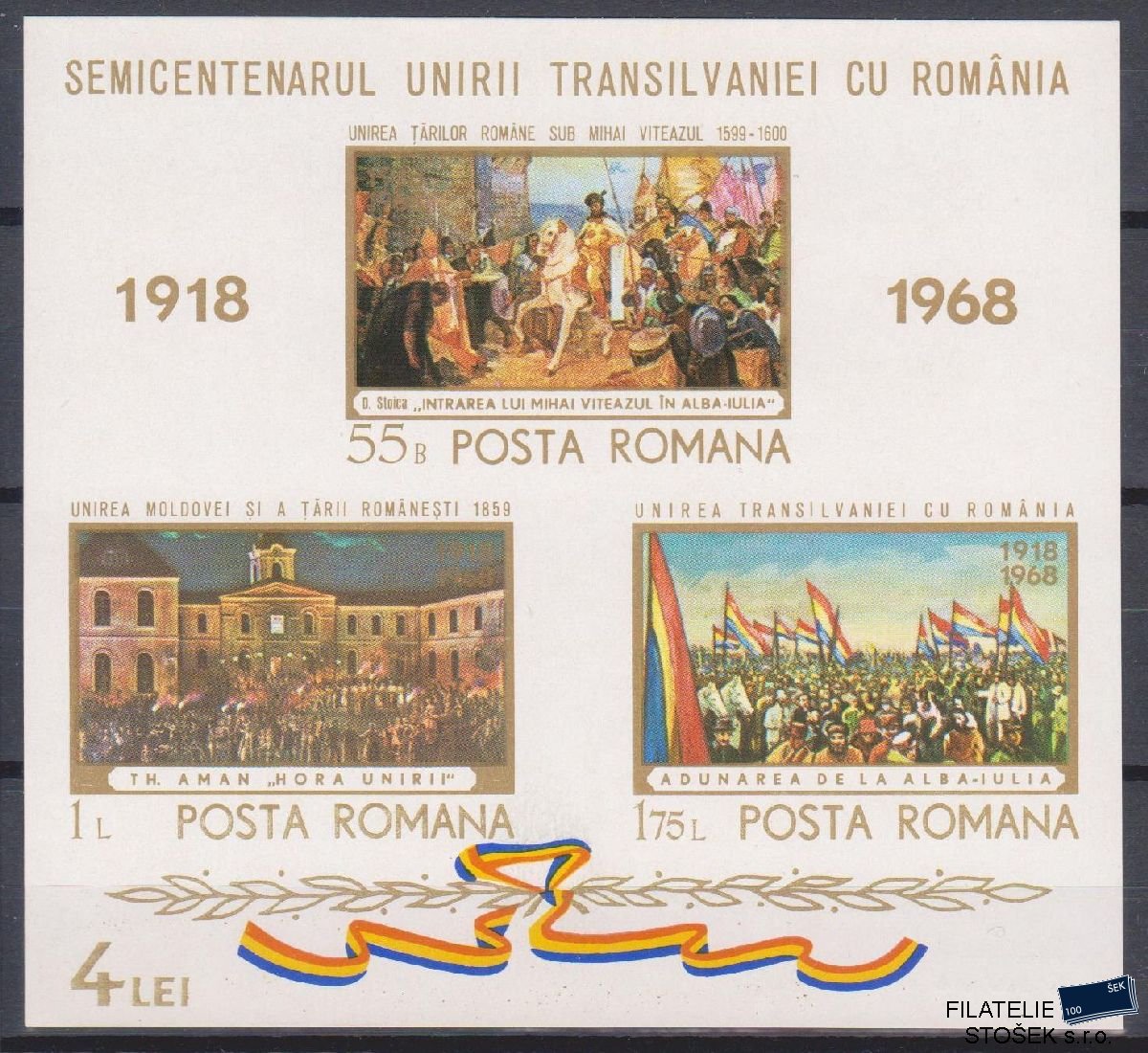Rumunsko známky Mi Blok 68