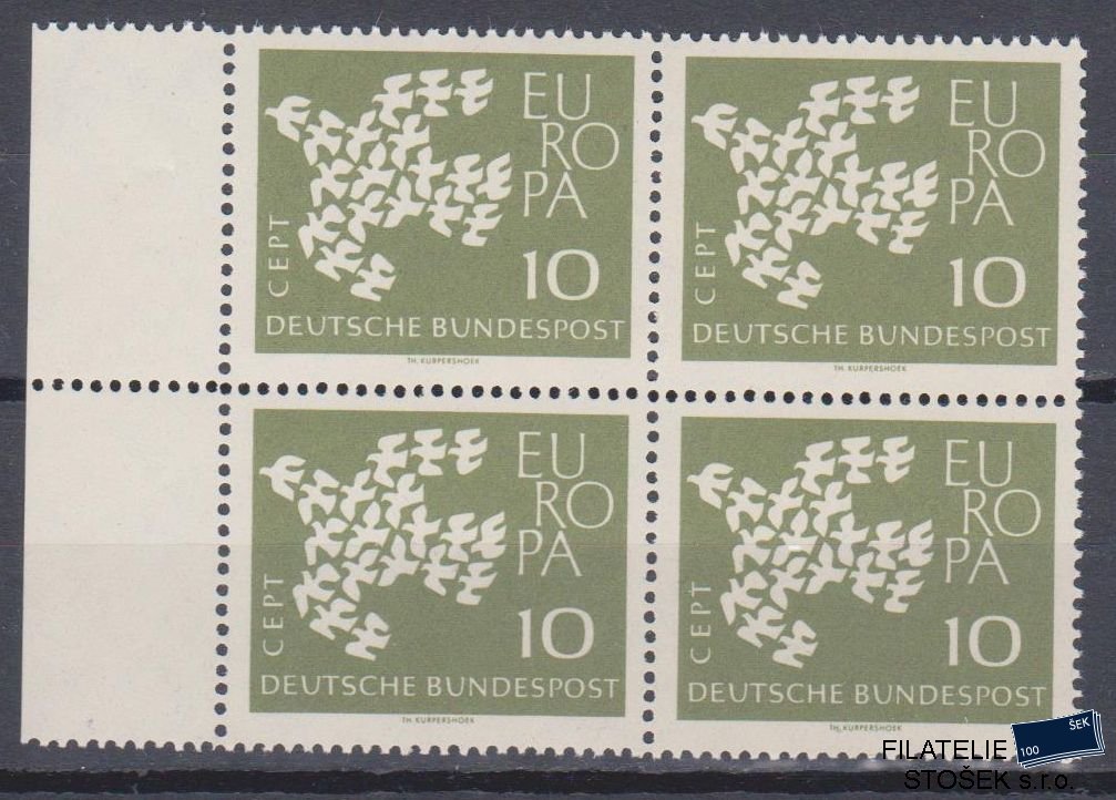 Bundes známky Mi 367y 4 Blok