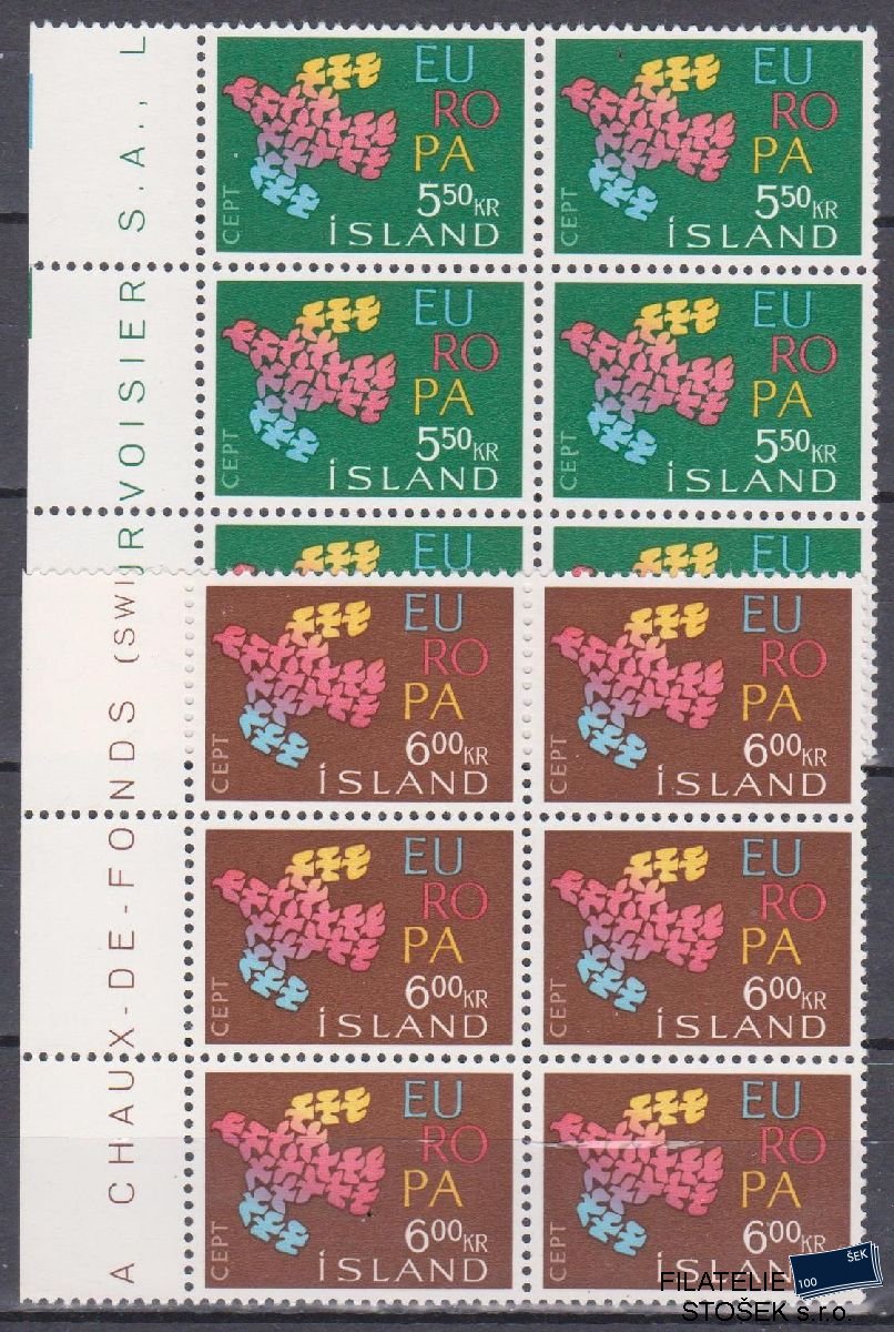 Island známky Mi 354-55 6 Blok