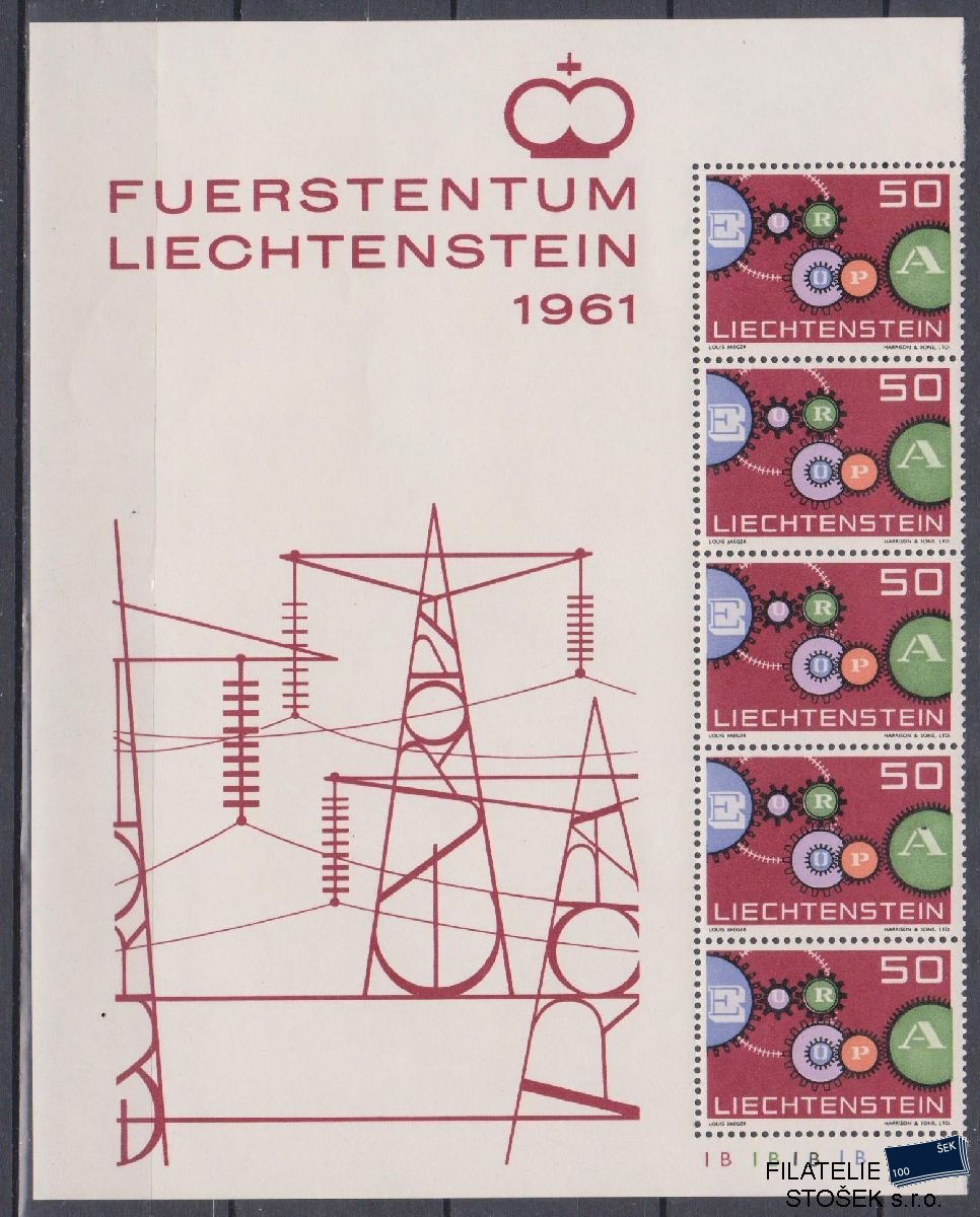 Liechtenstein známky Mi 414 5 Páska