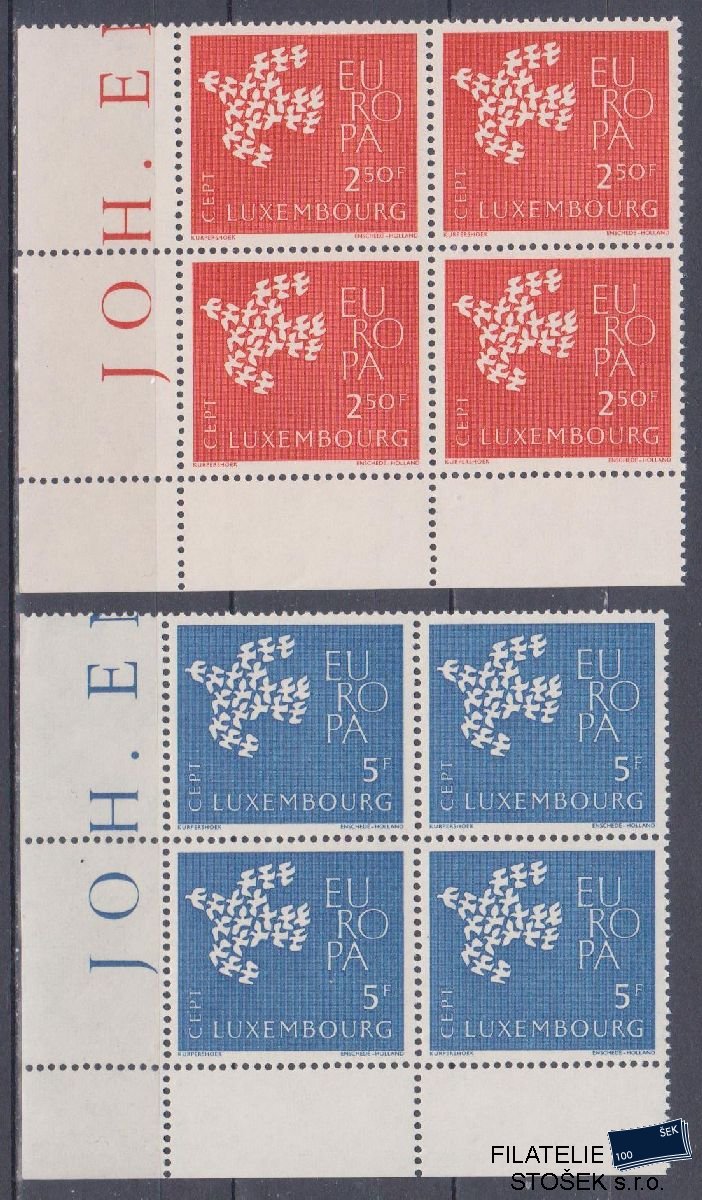 Lucembursko známky Mi 647-48 4 Blok Rohový