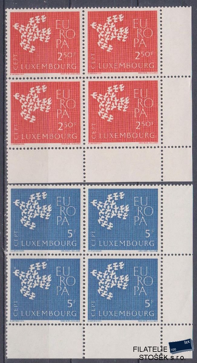 Lucembursko známky Mi 647-48 4 Blok Rohový