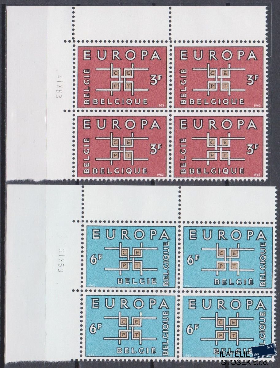 Belgie známky Mi 1320-21 4 Blok Rohový