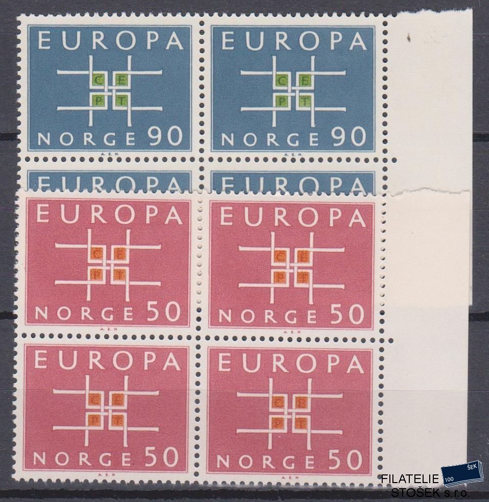 Norsko známky Mi 498-99 4 Blok