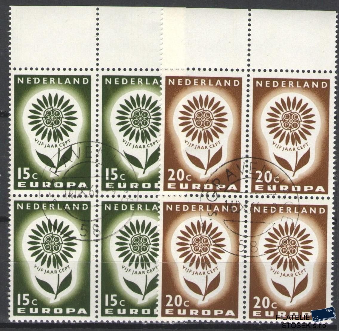 Holandsko známky Mi 827-28 4 Blok