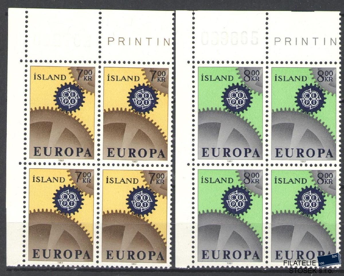 Island známky Mi 409-10 4 Blok